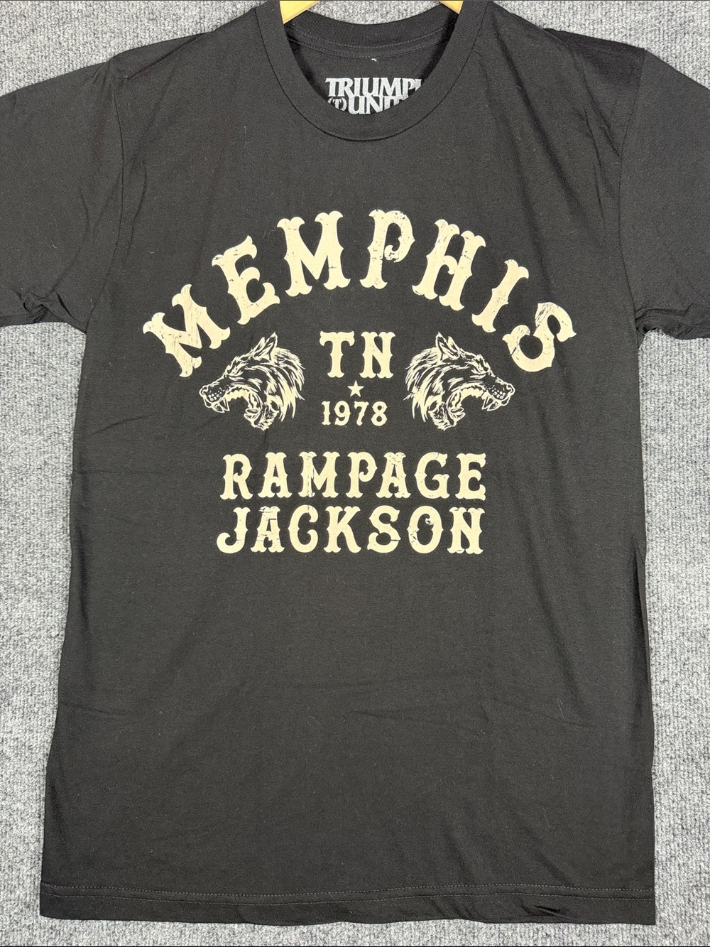 Triumph United Rampage Jackson Memphis MMA Black T-Shirt M USA